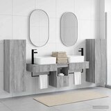  Set namještaja za kupaonicu 5 kom. Siva Sonoma | shoptok.hr
