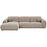 House Nordic Sivo-bež kotna sedežna garnitura (levi kot/z ležalnikom) Clyde – | Shoptok.si
