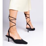 Gemre Palman black fabric slingback stiletto pumps | Shoptok.si