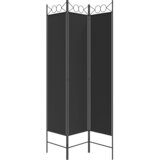 Sobna pregrada s 3 panela crna 120 x 200 cm od tkanine | Eponuda.ba