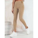 DStreet Spodnie damskie jeansowe ALTET ciemnobeżowe | Shoptok.si