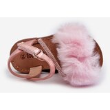 Boto Pink Joratia Children's Patent Sandals with Bow on Velcro | Shoptok.si