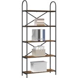 vidaXL Knjižna polica Dimljeni hrast 80 x 30 x 183 cm Konstruiran les | Shoptok.si