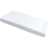 Medi Partners Fitted sheet for crib 120x60 – cotton – Gray stars on white | ePonuda.com