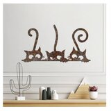 WALLXPERT Zidna dekoracija Rusty Cats 1, 33x60 cm, Smeđa cijene
