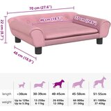  Krevet za pse ružičasti 70 x 48 x 22 cm baršunasti | shoptok.hr