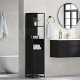 vidaXL Kupaonski ormar s ladicama Crni hrast 35 x 37.5 x 166 cm | shoptok.hr