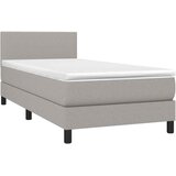  box spring s madracem LED svjetlosivi 90x190 cm tkanina | shoptok.hr