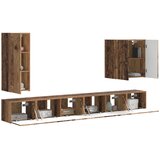  Set zidnog ormarića za TV Zidne 6 pcs Staro drvo | shoptok.hr