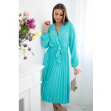 Kesi Włoski Dress tied with a pleated hem mint | shoptok.hr