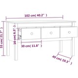  Klubska mizica črna 102x49x55 trdna borovina, (20711305) | Shoptok.si