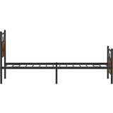 vidaXL Posteljni okvir brez vzmetnice hrast 75x190 cm inženirski les | Shoptok.si