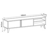 Hanah home tv polica benoit wood black | ePonuda.com