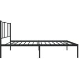  Metalni okvir za krevet s uzglavljem crni 100x200 cm | shoptok.hr