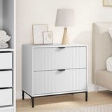 vidaXL Noćni ormarić Bijelo 63.5 x 36 x 61 cm Konstruirano drvo u