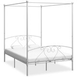  Za krevet s nadstrešnicom bijeli metalni 140 x 200 cm | shoptok.hr