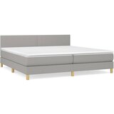 Maison Chic Box spring postelja - Vzmetna postelja z vzmetnico svetlo siva 200x200 cm blago SL228, (21910269) | Shoptok.si