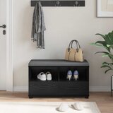  Klupa za hodnik s jastukom s policom Crni Hrast 80 x 38 x 46 cm | Eponuda.ba