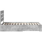  Krevetna konstrukcija Betonski sivi i srebrna 70 x 190 cm | shoptok.hr