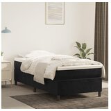  Box spring postelja z vzmetnico črna 80x200 cm žamet | Shoptok.si