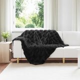  Protuklizna deka od umjetnog zečjeg krzna Olite 4 pcs Crna | shoptok.hr