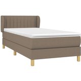 Box spring postelja z vzmetnico taupe 80x200 cm blago, (20894833) | Shoptok.si