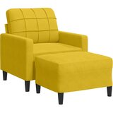  Fotelja s tabureom žuta 60 cm baršunasta | Eponuda.ba