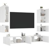 vidaXL Stenske TV omarice z LED lučkami 6 kosov bele Cene