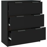  Komoda crna 60 x 30 x 70 cm od konstruiranog drva | shoptok.hr