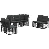  Set vanjskih sofa Crna Poliester - Crna bez stola | shoptok.hr