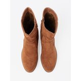 Shelvt Caramel ankle boots with crinkled upper | Shoptok.si