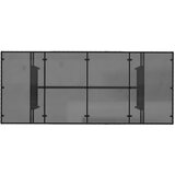 Vrtni stol sa staklenom pločom crni 190x80x75 cm od poliratana | shoptok.hr
