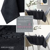  Ovalni stolnjak AmeliaHome Gaia 150x550 cm, crna | shoptok.hr