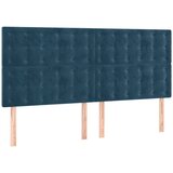  LED uzglavlje tamnoplavo 160x5x118/128 cm baršunasto | shoptok.hr