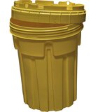 eurokraft basic Komplet za ukrepanje ob razlitju, v varnostnem sodu, vezava 100 l, izvedba za vpijanje kemikalij, rumene barve | Shoptok.si