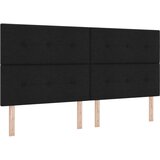  Naslon za glavu s gumbima crni 200 cm tkanina | shoptok.hr
