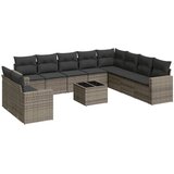  11-dijelni set vrtnih sofa od poliratana s jastucima sivi | shoptok.hr