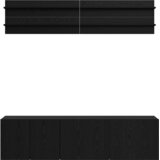 TV Jedinice Zidne 6 pcs Crni hrast Konstruirano drvo | shoptok.hr