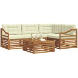  Set vanjskih sofa 5 kom. Prirodna i krem | shoptok.hr