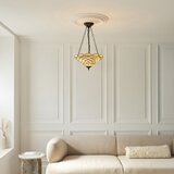 Endon 111884 - Luster na lancu Tiffany PEARL 3xE27/10W/230V prečnik 37 cm | Eponuda.com