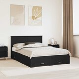  Krevetna konstrukcija Crna 140 x 190 cm Konstruirano drvo | shoptok.hr