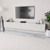 Sijaj TV omarica 2 kosa iverna plošča 120x40x34 cm visok sijaj bela Cene