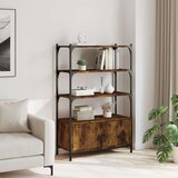  Knjižna omara 3-nadstropna dim. hrast 70x30x109,5 cm inž. les | Shoptok.si