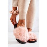 Kesi Slippers With Fur Rubber Light Pink Pollie Cene