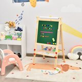  Dječji drveni stalak za crtanje, slikanje; kreativna tabla 3 u 1 | shoptok.hr