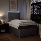  Krevet s oprugama i madracem smeđesivi 120 x 200 cm od tkanine | shoptok.hr