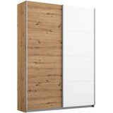 Modern Living Omara Z Drsnimi Vrati Subito, Bela, Barva Hrasta | Shoptok.si