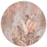 Mila Home Svijetlo ružičasti perivi okrugao tepih ø 100 cm Dusty Leaves – Cijene