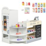 Costway Lesena otroška trgovina s tablo, (5000231374) | Shoptok.si