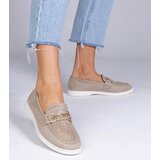 Gemre Cream eco-suede loafers with rhinestones Minilla | shoptok.hr